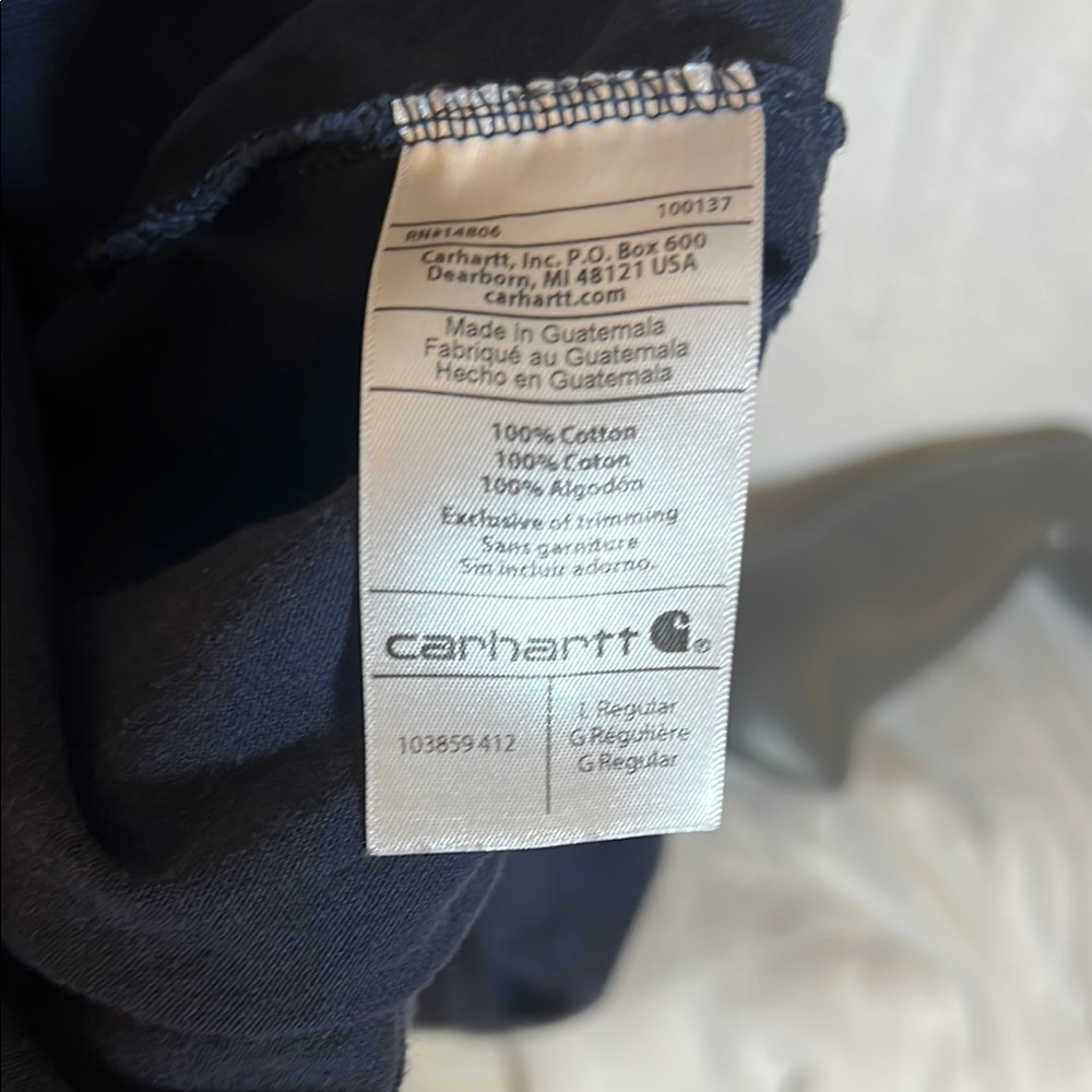 Carhartt Men’s Black Long Sleeve Tee Classic Fit Size Large - Picture 8 of 8